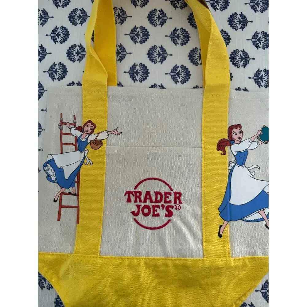 Disney Belle Double Sided Custom Made Trader Joes Mini Tote